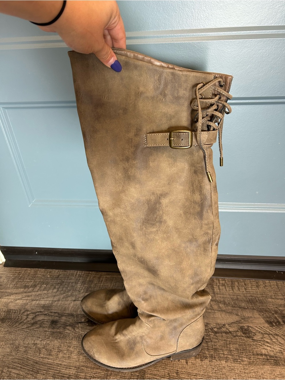 Very Volatile Brown Over the Knee Boots Size 8